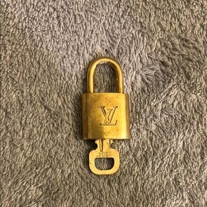 Louis Vuitton Gold Padlock with Key